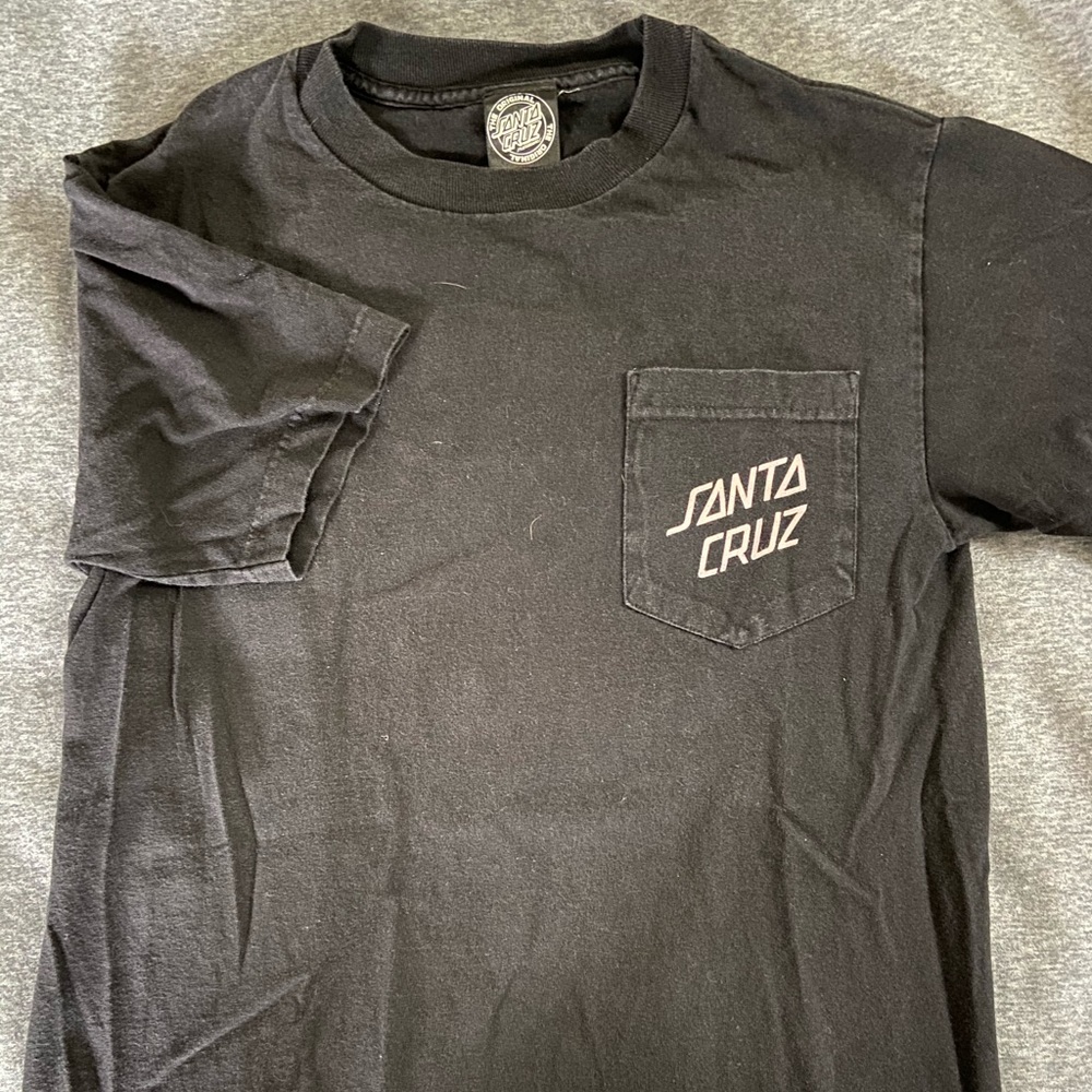 Black Santa Cruz T-Shirt, Size Small